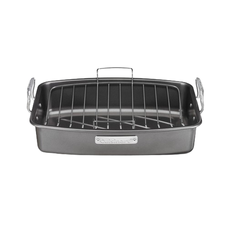 17" x 13" Nonstick Roaster with V-Rack